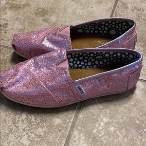Pink Glitter Toms